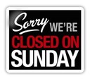 Closed on Sundays