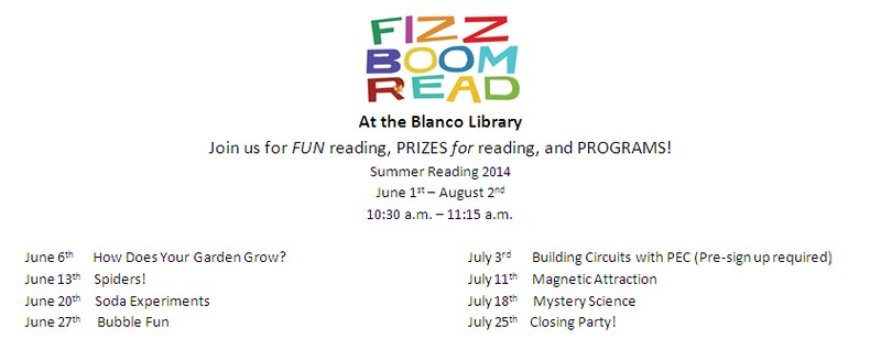 2014 Summer Reading Flyer