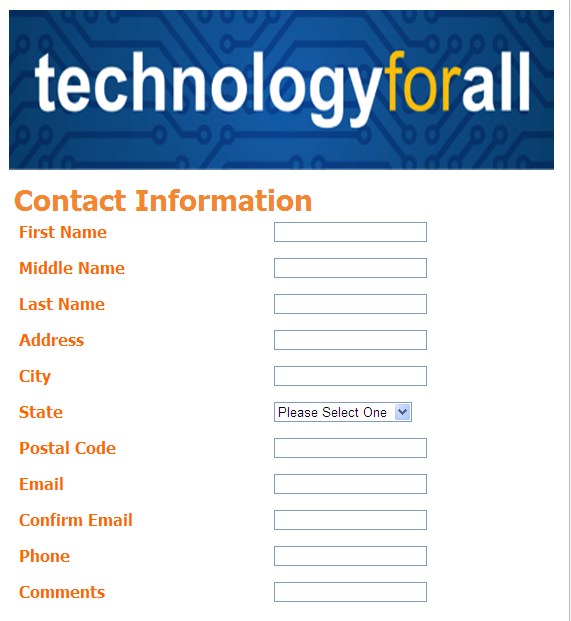 Tech for all sign up