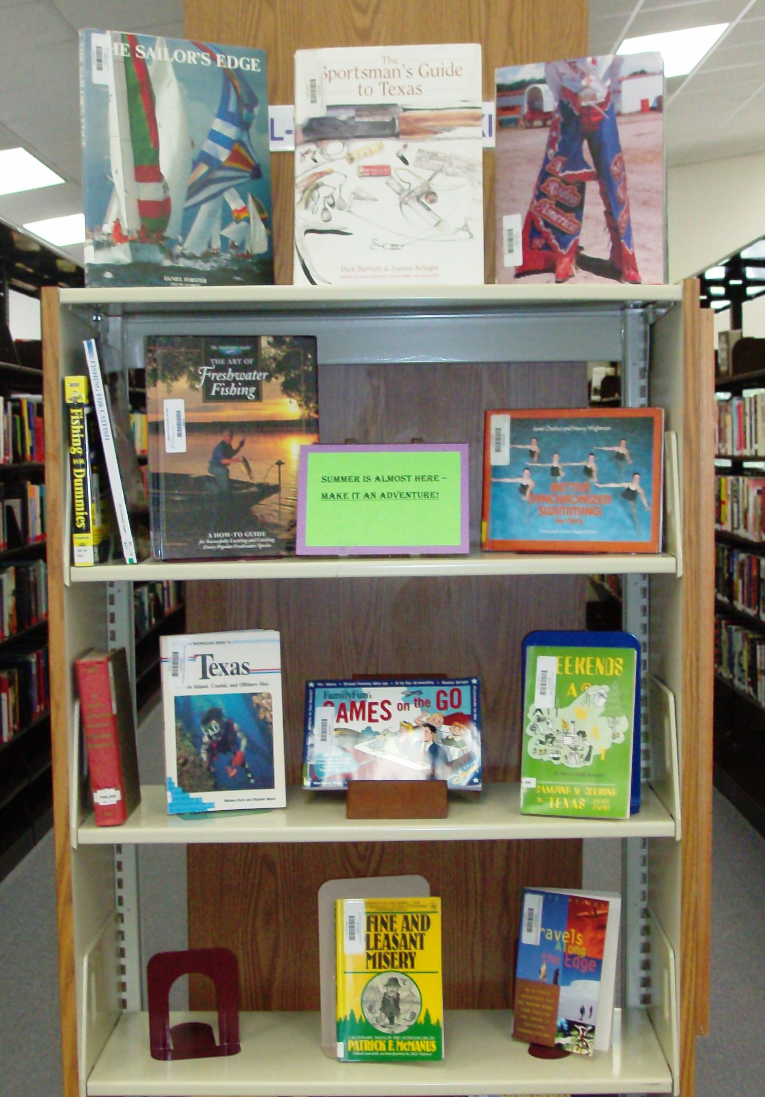 Summer books display