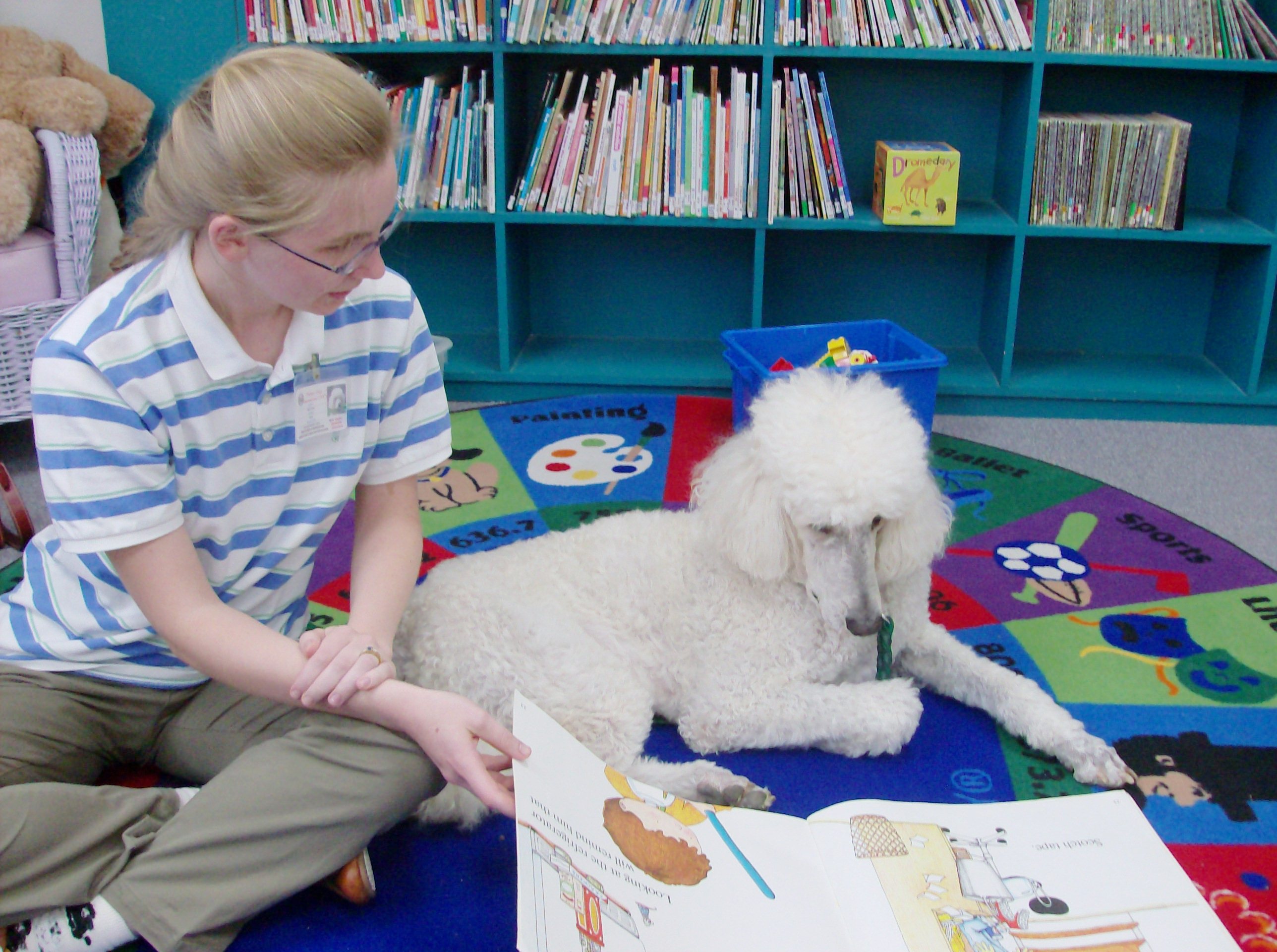 Haley reads to Sunny