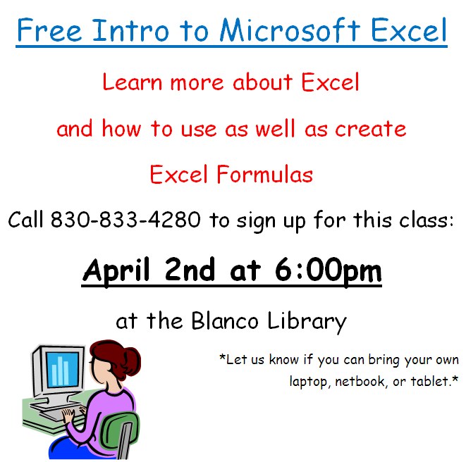 Excel Classes 4-2-15